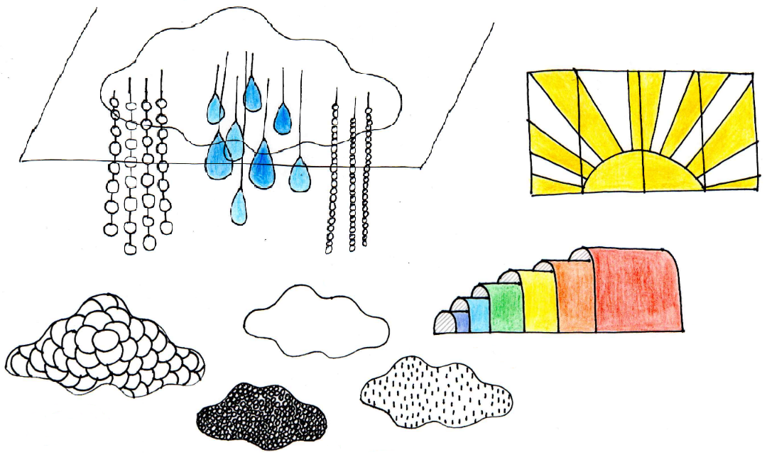 Croquis préparatoires par Liuna Virardi - Au-dessus des nuages